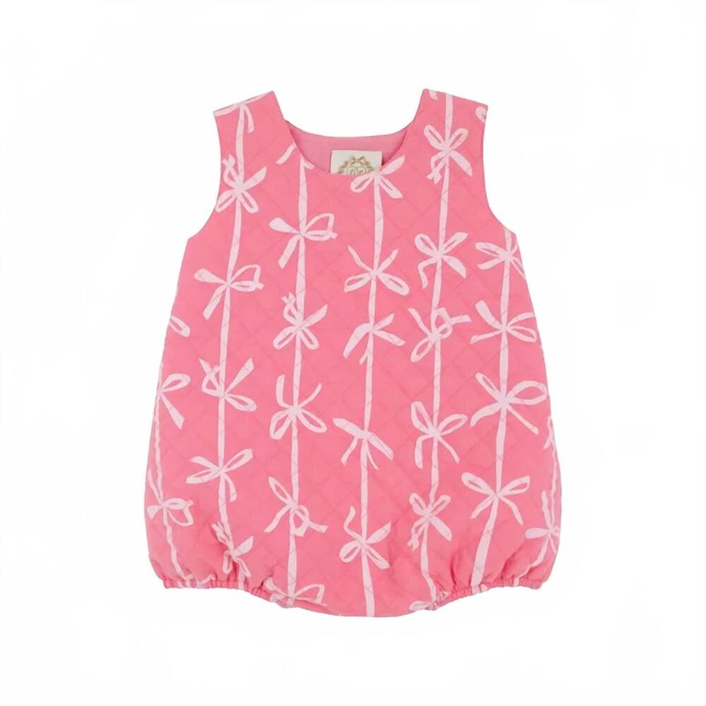NEW BEAUFORT BONNET kid's quilted brooksy bubble romper in braselton bows